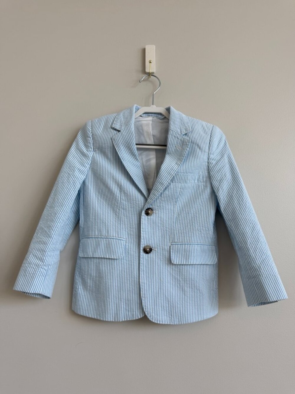 Vineyard Vines Boys Seersucker Blazer Blue White Stripe Size 5
